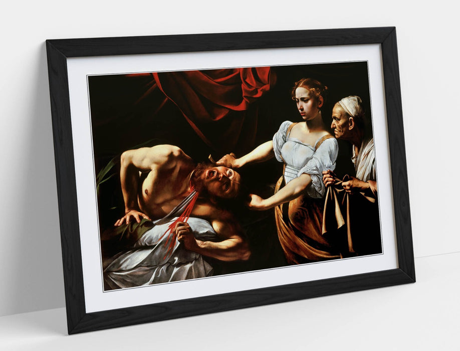 Caravaggio Wall Art – Framed Classic Painting Poster | Judith Beheading Print 4 Sizes