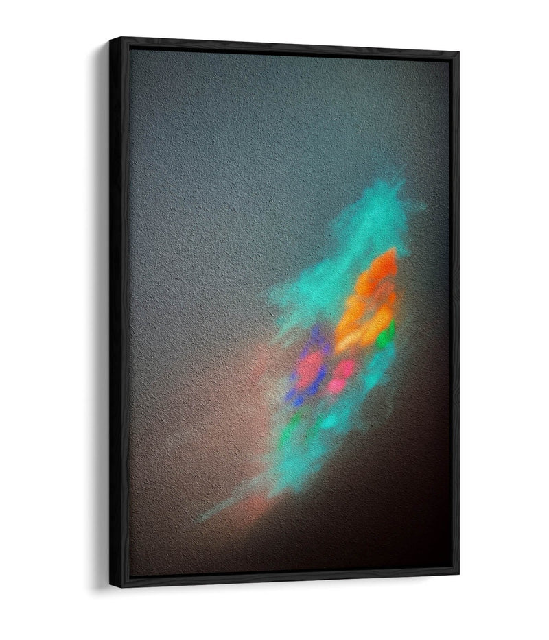 Galaxy Canvas Art - Colorful Space Art Float Effect Canvas Wall Print