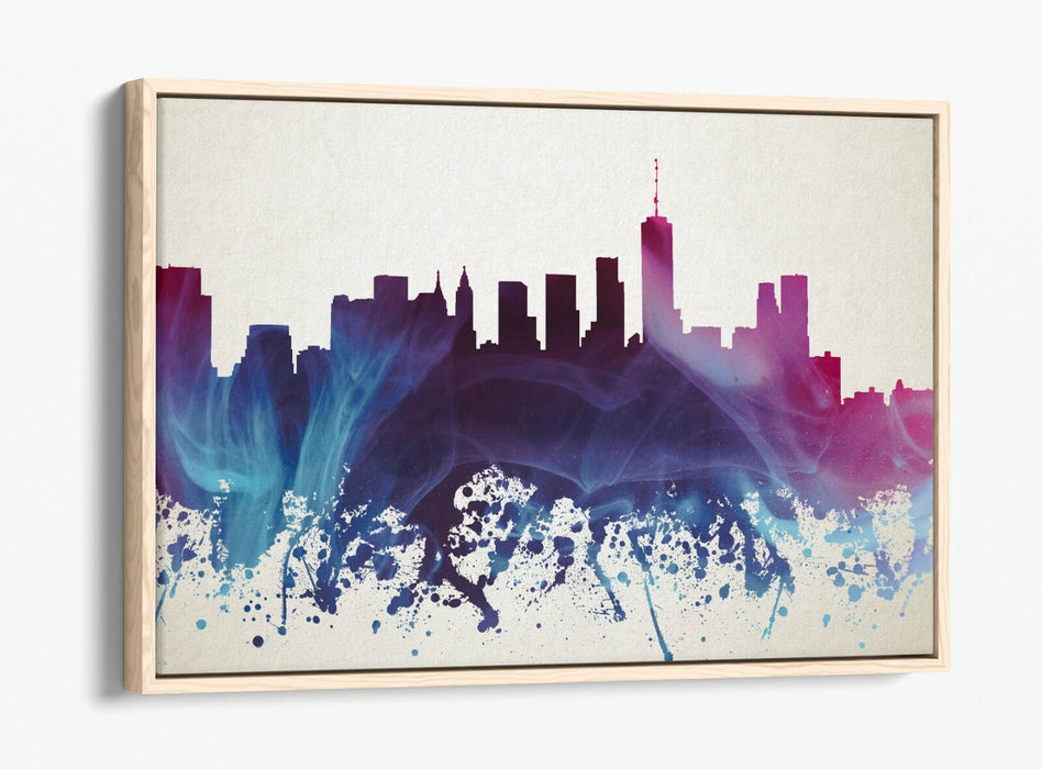 New York City Canvas - Splash Effect Print | Modern Wall Decor On Deep Frame