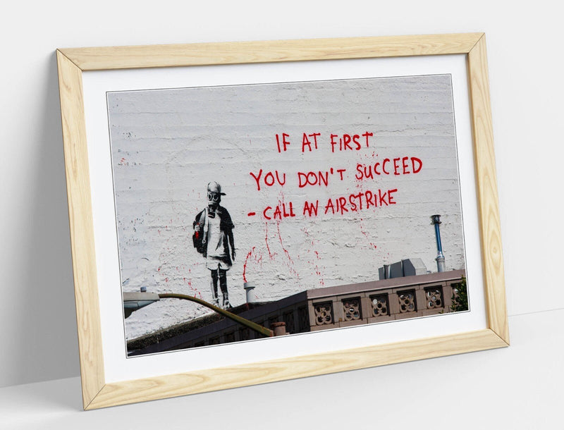 Banksy Graffiti Poster – Framed Wall Art Print | Urban Street Art Home Decor