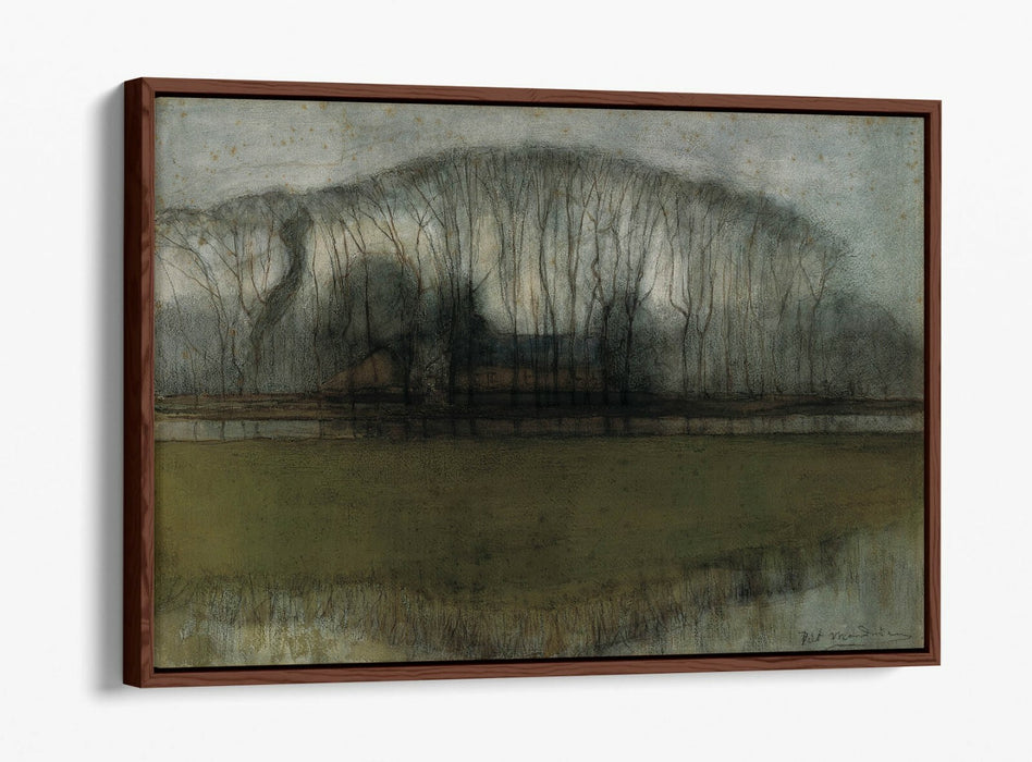 Canvas Wall Art | Modern Piet Mondrian Floating Frame Print With Vibrant Colors