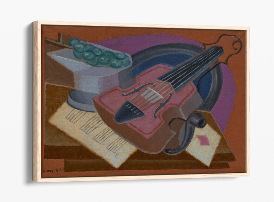 JUAN GRIS, THE ACE OF DIAMONDS -FLOAT EFFECT CANVAS WALL ART PRINT