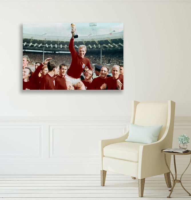 England World Cup Canvas - Vintage 1966 Football Wall Art Print | Handmade Ready To Hang