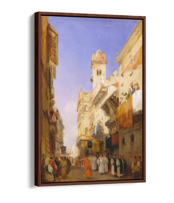 RICHARD PARKES BONINGTON, VERONA -FLOAT EFFECT CANVAS WALL ART PIC PRINT