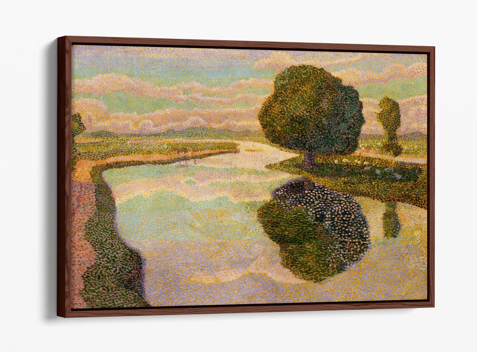 JAN TOOROP, LANDSCAPE WITH CANAL -FLOAT EFFECT CANVAS WALL ART PIC PRINT