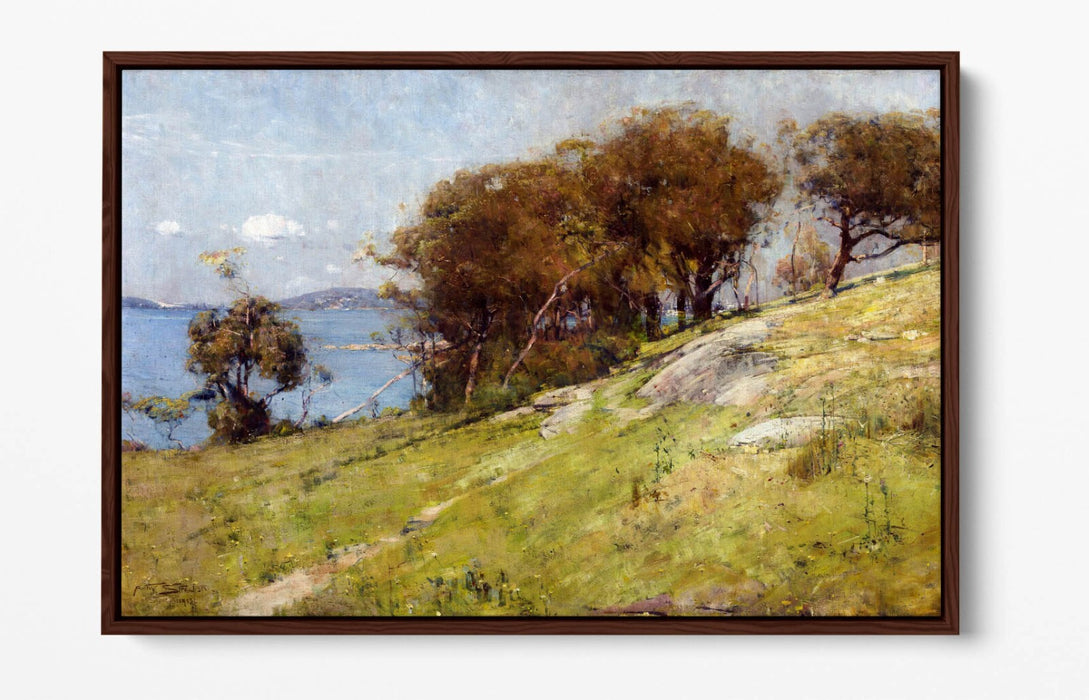 Canvas Wall Art - Arthur Streeton Cremorne Pastoral Float Effect Print on Premium Frame