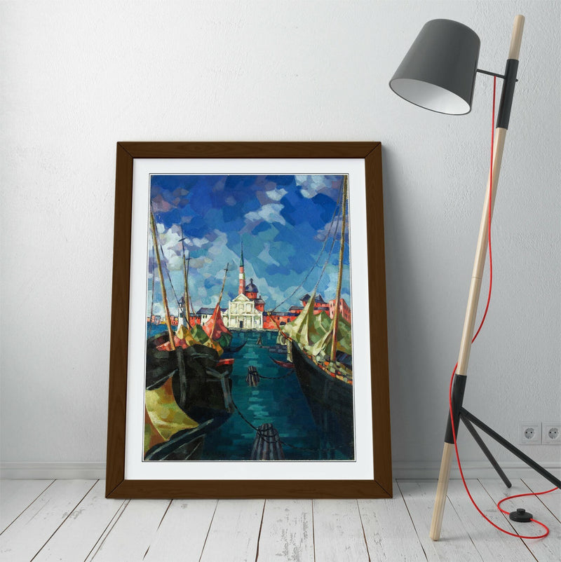 Framed Art Print - Colorful Wall Art With Woodgrain Frame & Matte Paper Print