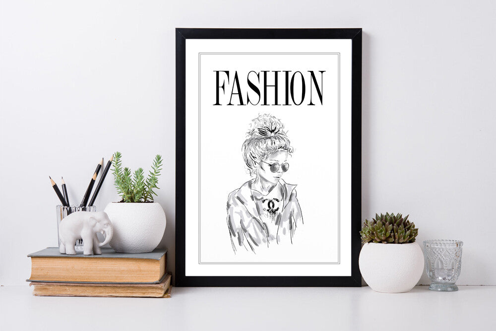 Modern Framed Fashion Art – Coco Art Poster | UK Handmade Stylish Wall Decor