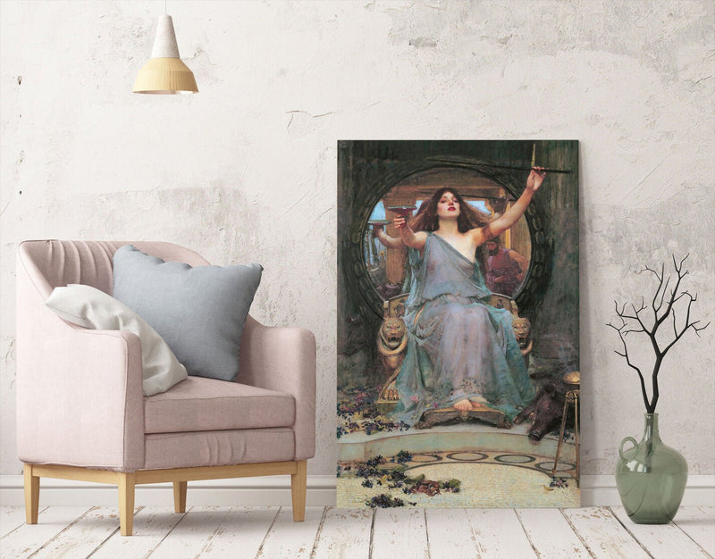 Canvas Wall Art – Handmade John W Waterhouse Circe Offering Cup Print | Vibrant Artwork