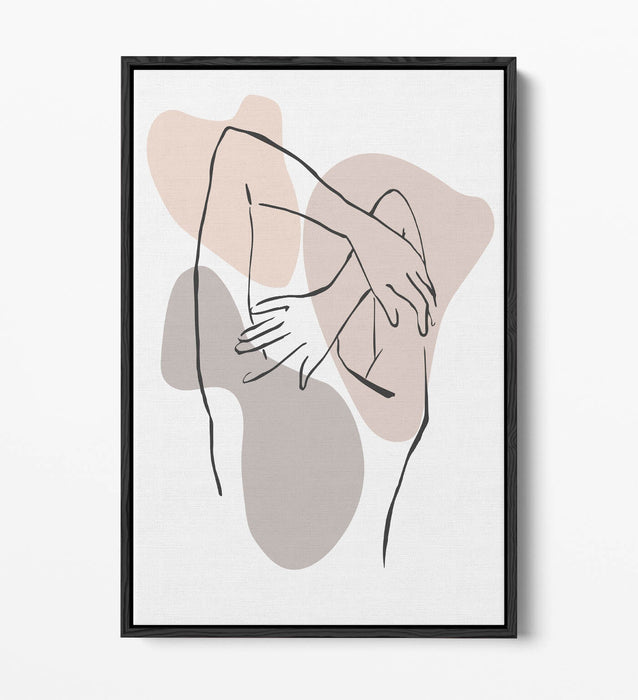 Minimalist Canvas Art - Modern Body Illustration Float Effect Canvas Wall Decor