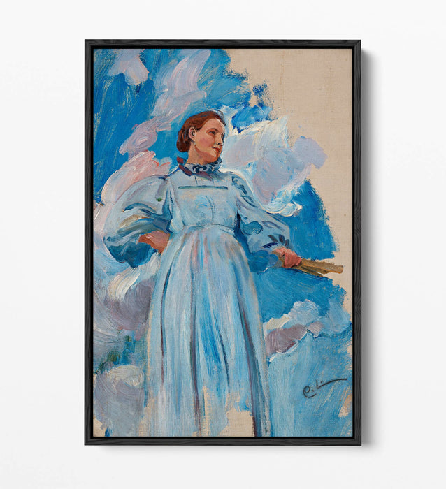 CARL LARSSON, WOMAN AND SKY -FLOAT EFFECT CANVAS WALL ART PIC PRINT