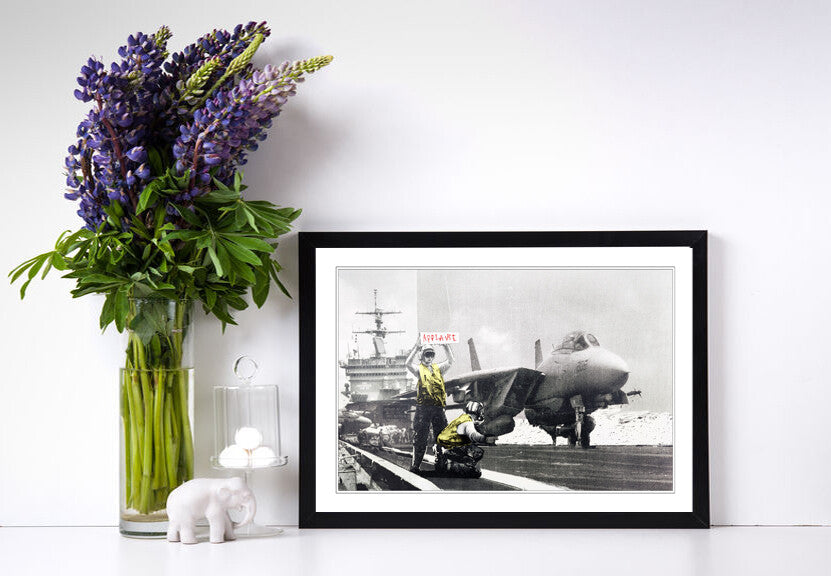 Banksy Framed Poster – Urban Street Art Graffiti Wall Art with UK Handmade Frame