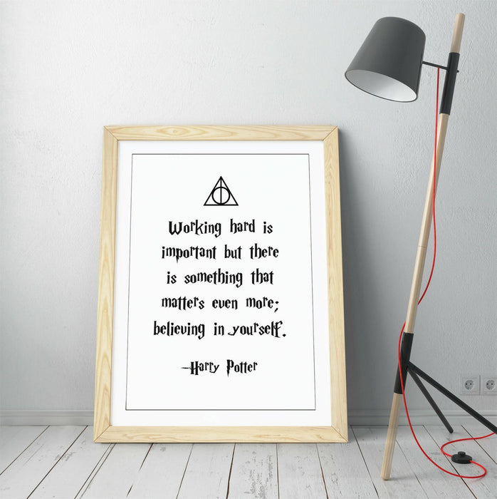INSPIRATIONAL MOTIVATIONAL HARRY POTTER QUOTE -FRAMED WALL ART PICTURE PRINT