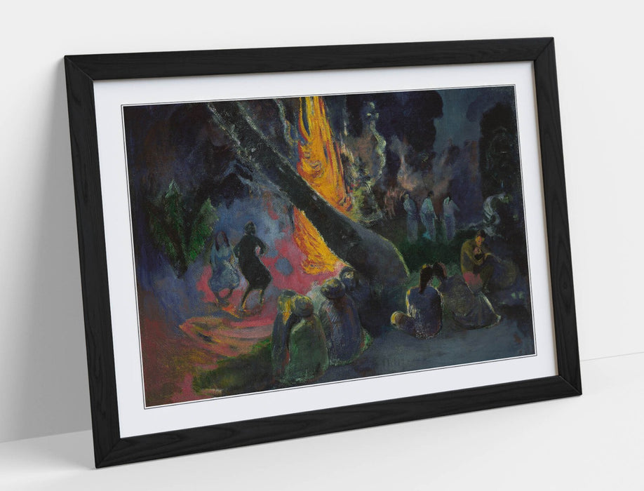 Framed Art Poster – Paul Gauguin Fire Dance Print | Handmade UK Wall Art