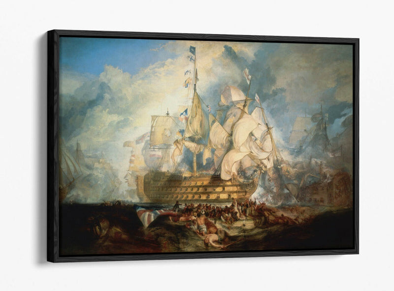 Canvas Wall Art – Battle of Trafalgar Print | Float Effect Canvas, Premium Frame