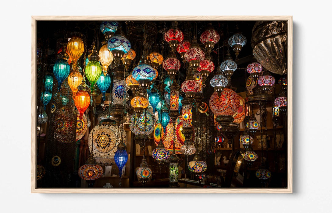 Festival Lantern Canvas - Colorful Wall Art With Float Effect & Premium Varnish Finish