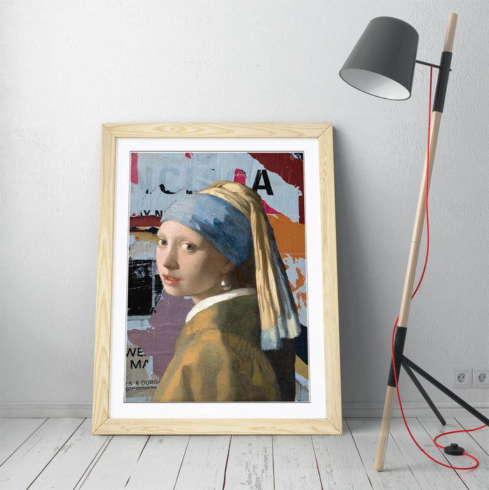 Framed Wall Art Poster – Vermeer Pearl Earring Print | Handmade UK Decor