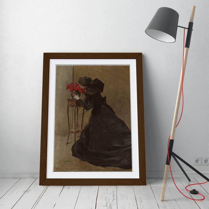 Framed Wall Art Poster - John White Alexander Bronze Bowl Print, Matte Paper