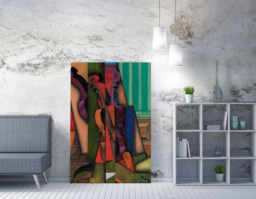 JUAN GRIS, VIOLIN AND GUITAR -CANVAS WALL ARTWORK PICTURE PRINT