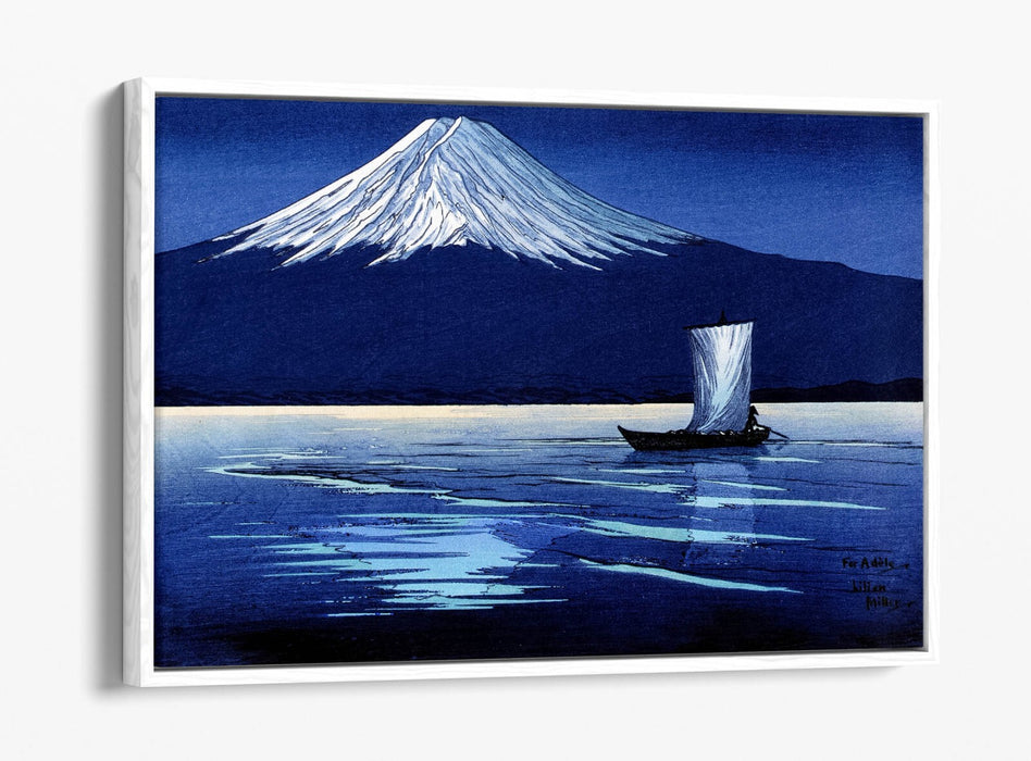 Canvas Wall Art – Moonlight On Mount Fuji | Premium Float Effect Print