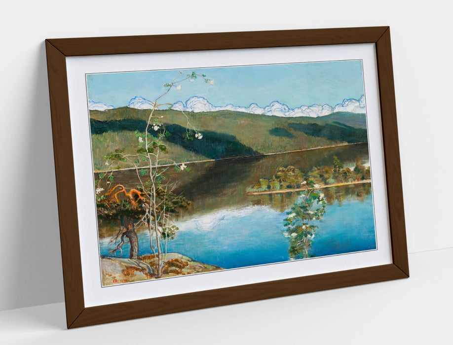 Framed Art Poster - Askeli Gallen-Kallela Thunderclouds Horizon, Matte Paper Print