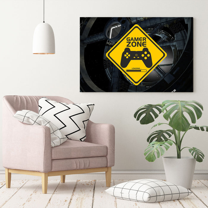 Gamer Zone Canvas Art – Vibrant Canvas Wall Art For Kids Room Decor