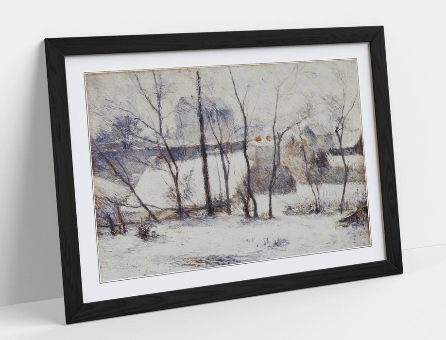 Framed Art Poster - Paul Gauguin Winter Landscape Print | Matte Finish Wall Art