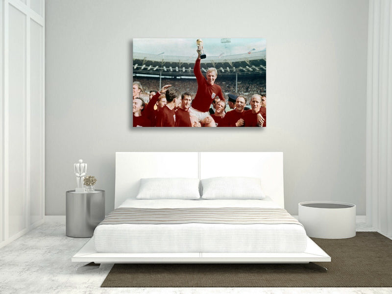 England World Cup Canvas - Vintage 1966 Football Wall Art Print | Handmade Ready To Hang