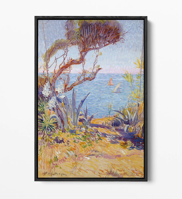 Float Effect Canvas Art - Mediterranean Print on 30mm Deep Frame, Ready to Hang