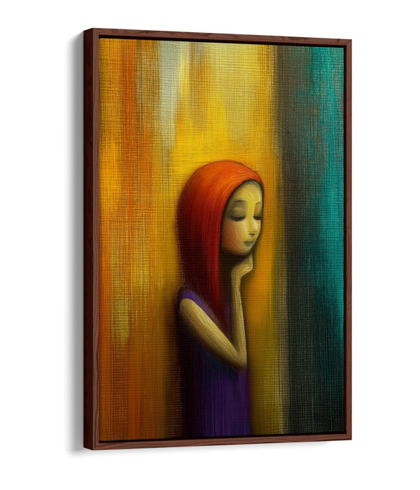Contemporary Canvas Wall Art - Abstract Float Effect Canvas Print With Vibrant Colors