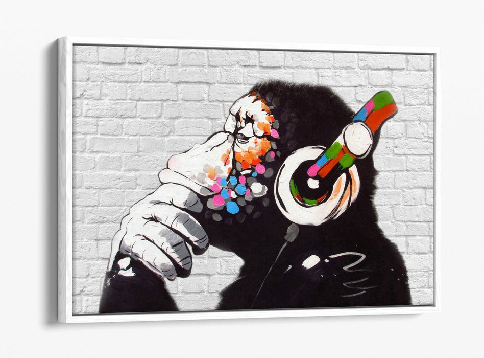 Canvas Wall Art - Float Effect Canvas Rainbow Print on MDF Frame, Handmade