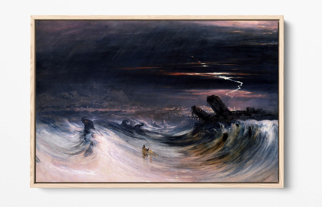 Canvas Wall Art Print - John Martin Artwork | Destruction of Tyre on Float Effect Canvas