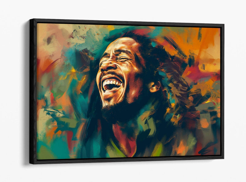 Bob Marley Canvas Art – Abstract Wall Decor | Float Effect Canvas Print