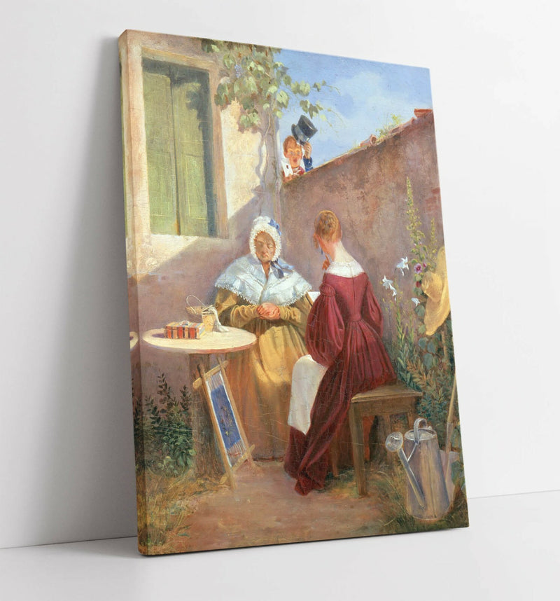 Canvas Wall Art Print – Carl Spitzweg Love Letter Painting With Deep Frame