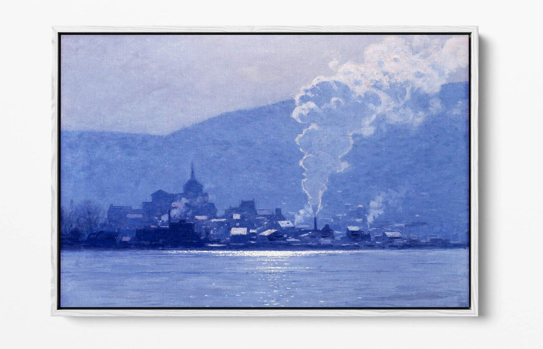 L. BIRGE HARRISON, A PUFF OF STEAM -FLOAT EFFECT CANVAS WALL ART PRINT