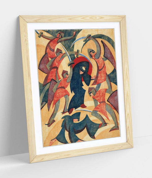 Framed Wall Art Poster - Cyril Power Monseigneur St Thomas Print | Woodgrain Frame