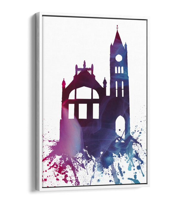 DERRY CITY GUILDHALL SPLASH ART, DERRY GIRLS -FLOAT EFFECT CANVAS ART PRINT