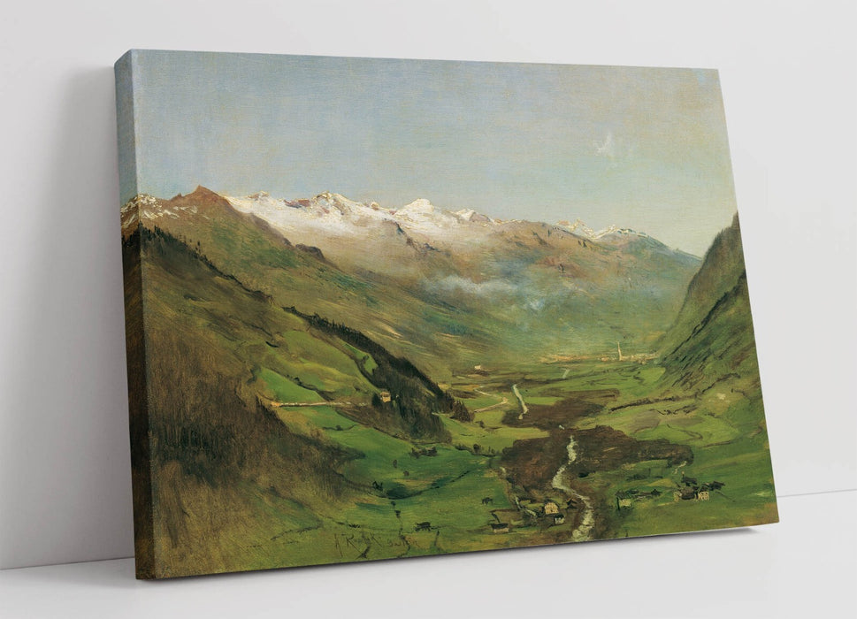 Canvas Wall Art - Anton Romako Gastein Valley Handmade Vibrant Print