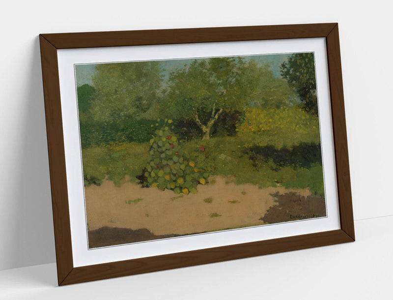 Framed Wall Art Poster - 'Richard Roland Holst, Garden Botanical' Print With Natural Wood Frame