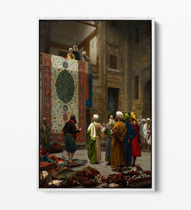 JEAN-LEON GEROME, THE CARPET MERCHANT -FLOAT EFFECT CANVAS WALL ART PRINT