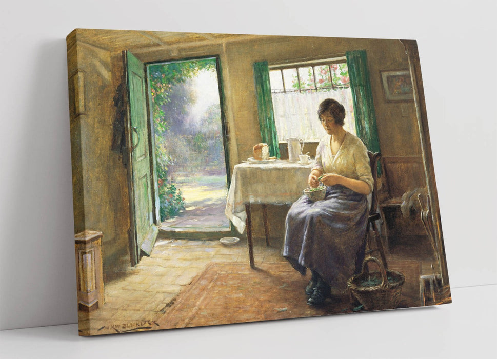 Canvas Wall Art - William Kay Blacklock Lunchtime Preparations Print | Handmade Canvas Art