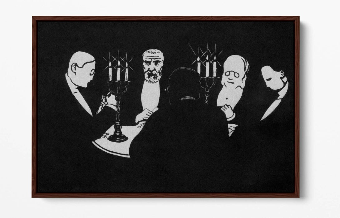 FELIX VALLOTTON, POKER -FLOAT EFFECT CANVAS WALL ART PRINT