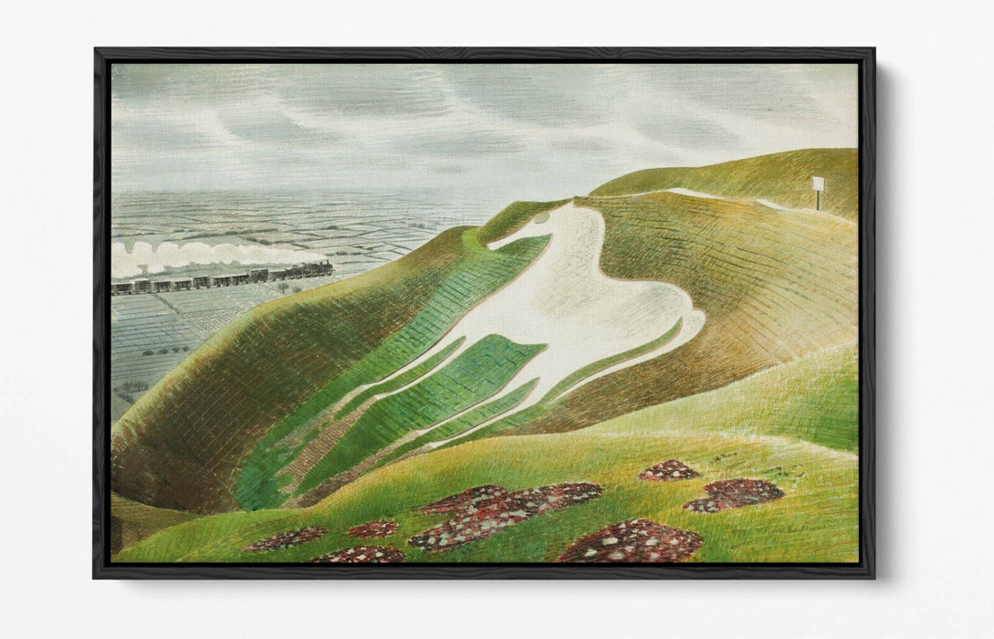 Canvas Wall Art – Ravilious White Horses of Wiltshire | Premium Float Effect Print