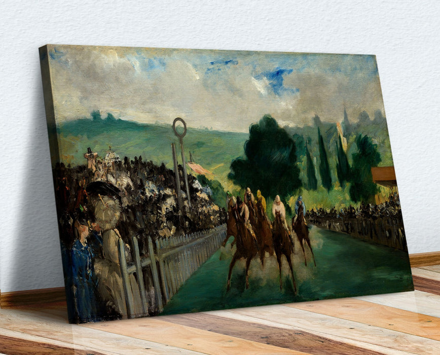 Canvas Wall Art - Edouard Manet Print The Races at Longchamp | Premium Canvas Art