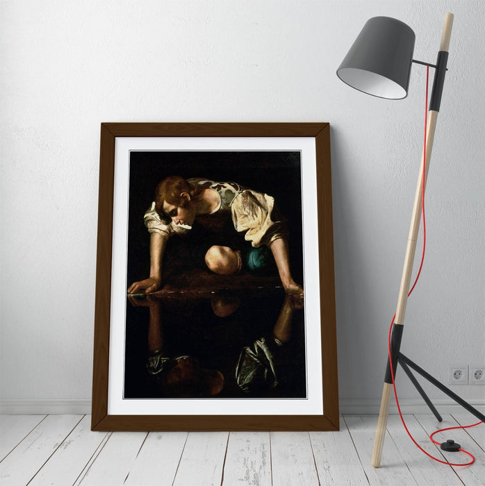 Framed Wall Art - Caravaggio Narcissus Print | Handmade Poster, Ready To Hang