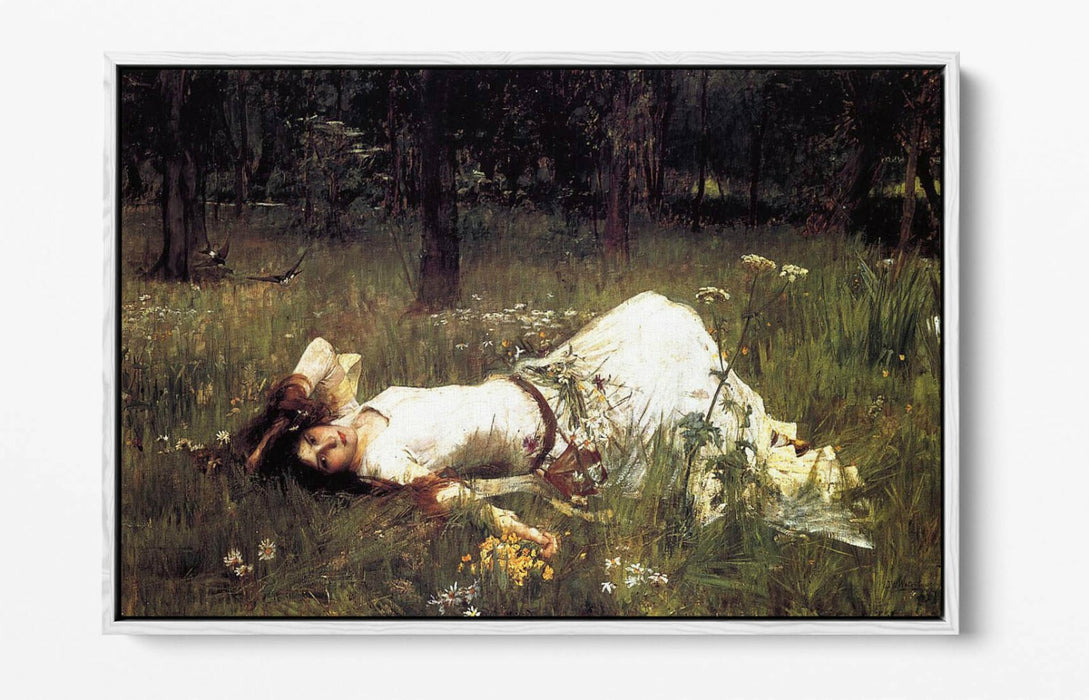 JOHN WILLIAM WATERHOUSE OPHELIA 1889-FLOAT EFFECT CANVAS WALL ART PIC PRINT-