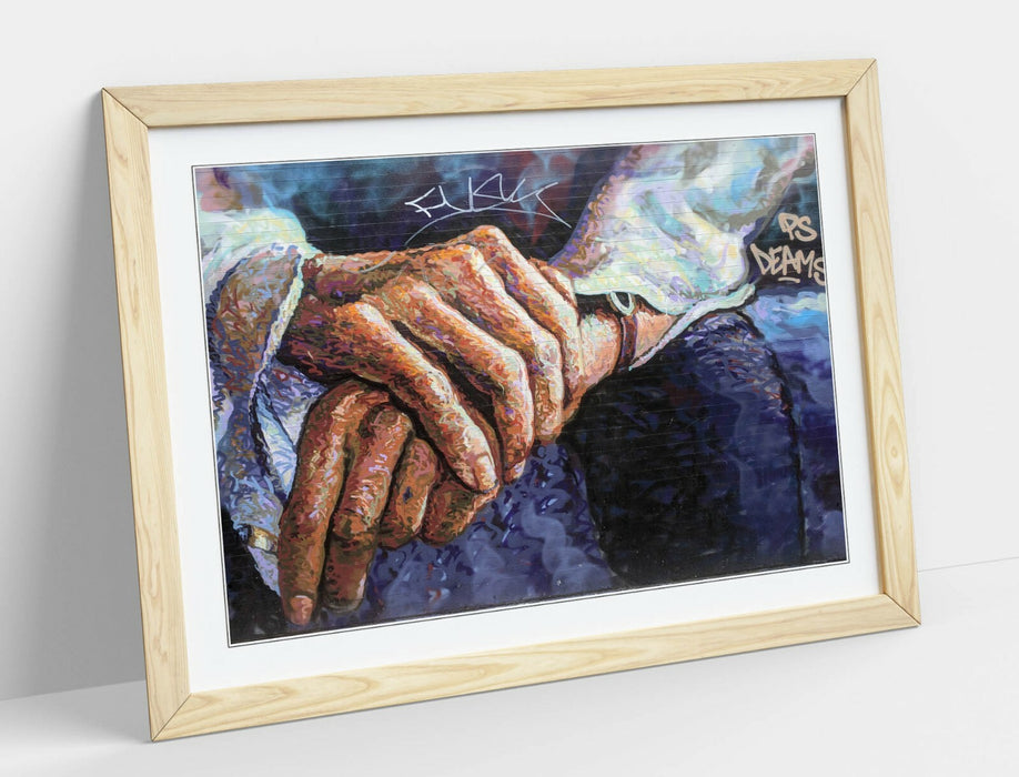 Banksy Framed Poster – London Street Art Print With Matte Paper & UK Handmade Frame