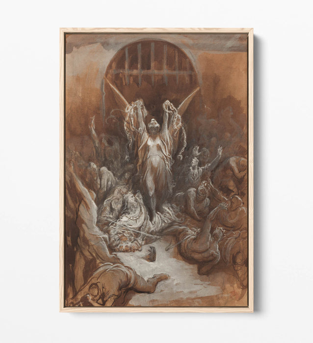 GUSTAVE DORE, LIBERTY -FLOAT EFFECT CANVAS WALL ART PRINT