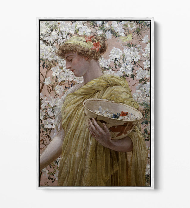 ALBERT JOSEPH MOORE, AZALEE -FLOAT EFFECT CANVAS WALL ART PIC PRINT