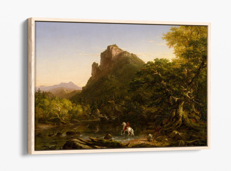 THOMAS COLE, THE MOUNTAIN FORD -FLOAT EFFECT CANVAS WALL ART PRINT